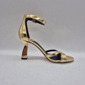 NWOB | Antonio Melani | Metallic Gold Ankle Strap Heel | 7.5